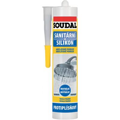 Soudal sanitární silikon neutrální transparentní 280 ml Soudal sanitární silikon neutrální transparentní 280 ml