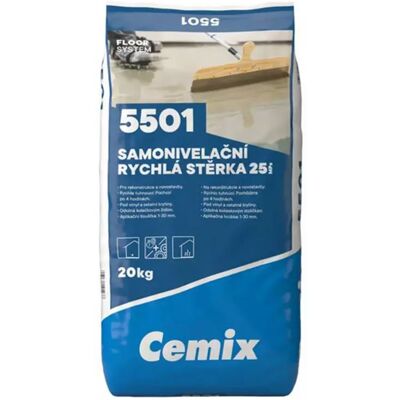 Cemix rychlá samonivelační stěrka 25 MPa 20 kg Cemix rychlá samonivelační stěrka 25 MPa 20 kg