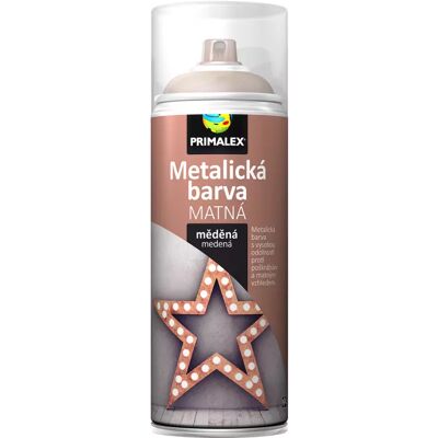 Sprej Primalex Metalická barva matná měděná 400ml Sprej Primalex Metalická barva matná měděná 400ml