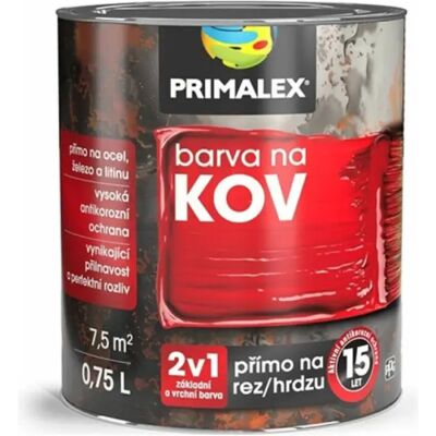Primalex Farba Na Metal 2v1 8017 Perlova Bila 0.75l Primalex Farba Na Metal 2v1 8017 Perlova Bila 0.75l
