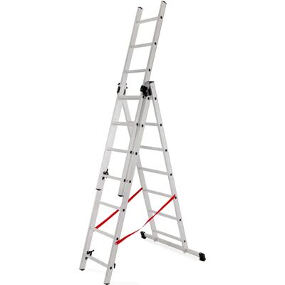 Baumax Hliníkový třídílný žebřík 3x7 Baumax Hliníkový třídílný žebřík 3x7