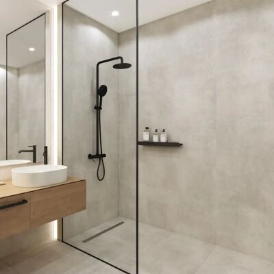 VILO Nástěnný panel SPC Concrete Mote 120x265cm 4mm VILO Nástěnný panel SPC Concrete Mote 120x265cm 4mm