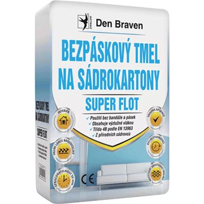 Bezpáskový tmel na sádrokartony Den Braven SUPER FLOT 5 kg Bezpáskový tmel na sádrokartony Den Braven SUPER FLOT 5 kg
