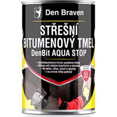 Střešní bitumenový tmel Den Braven DenBit AQUA STOP 1 kg Střešní bitumenový tmel Den Braven DenBit AQUA STOP 1 kg