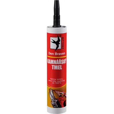 Kamnářský tmel Den Braven 310 ml černý Kamnářský tmel Den Braven 310 ml černý