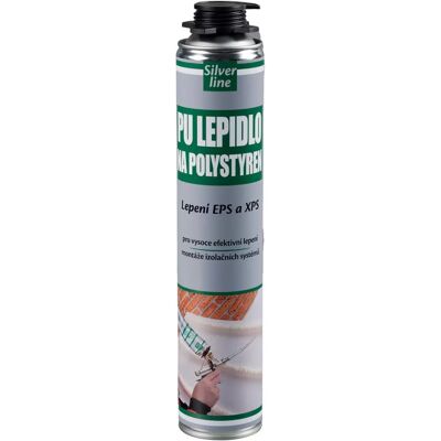 Den Braven Montážní pěna PU lepidlo na polystyren Silver line pistolová 750 ml Den Braven Montážní pěna PU lepidlo na polystyren Silver line pistolová 750 ml