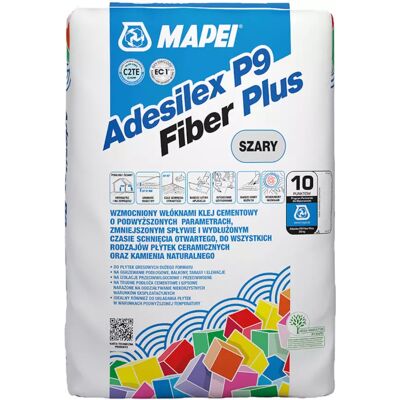 Lepidlo na obklady Mapei Adesilex P9 Fiber Plus C2TE 25 kg,šedé Lepidlo na obklady Mapei Adesilex P9 Fiber Plus C2TE 25 kg,šedé