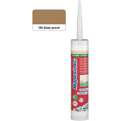 Sanitární silikon Mapei Mapesil 310 ml AC 135 zlatý prach Sanitární silikon Mapei Mapesil 310 ml AC 135 zlatý prach
