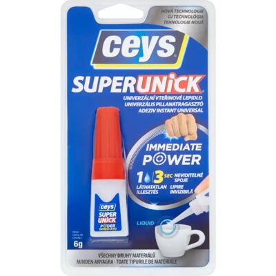 Lepidlo Ceys Superunick Immediate Power univerzální vteřinové 6 g Lepidlo Ceys Superunick Immediate Power univerzální vteřinové 6 g