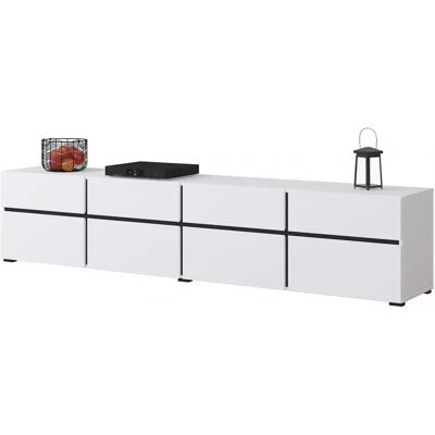 Baumax Tv stolek Cross 40 4K4S bílá/černá Baumax Tv stolek Cross 40 4K4S bílá/černá
