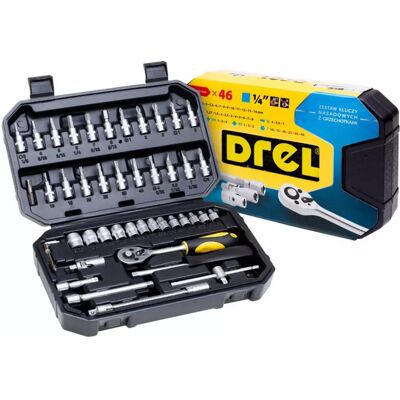 Drel Gola sada 1/4", 46 ks Drel Gola sada 1/4", 46 ks