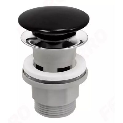 Ferro Výpusť umyvadlová CLICK-CLACK s přepadem 5/4" - Černá Ferro Výpusť umyvadlová CLICK-CLACK s přepadem 5/4" - Černá
