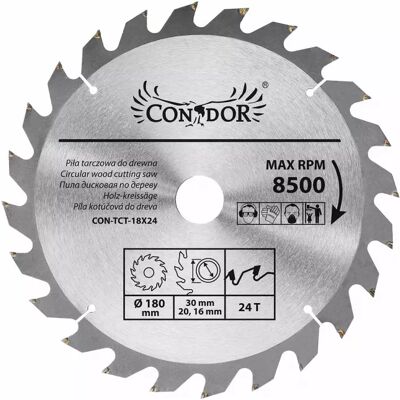 Pilový kotouč na dřevo, 180 mm 24 T, Condor Pilový kotouč na dřevo, 180 mm 24 T, Condor