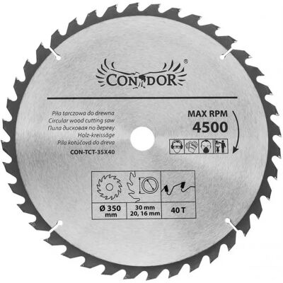 Pilový kotouč na dřevo, 350 mm, Condor Pilový kotouč na dřevo, 350 mm, Condor