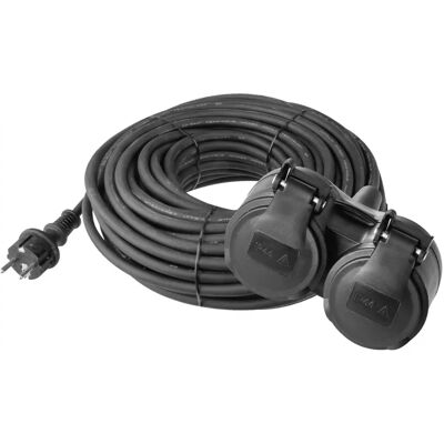 Baumax Venkovní prodlužovací kabel 15 m/2 zásuvky/černý/ 230 V/1,5 mm2 Baumax Venkovní prodlužovací kabel 15 m/2 zásuvky/černý/ 230 V/1,5 mm2