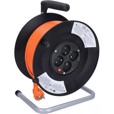SOLIGHT Prodlužovací přívod na bubnu, 4 zásuvky, 3x 1.5mm2, délka 50m SOLIGHT Prodlužovací přívod na bubnu, 4 zásuvky, 3x 1.5mm2, délka 50m