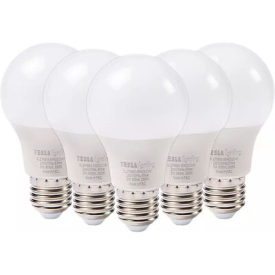 TESLA LIGHTING LED žárovka bulb 8W E27 3000K 806LM, 5 pack TESLA LIGHTING LED žárovka bulb 8W E27 3000K 806LM, 5 pack