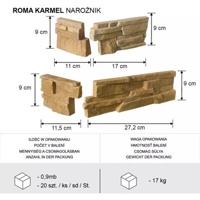 Stone Master Rohový kámen Roma carmel bal=0,9mb Stone Master Rohový kámen Roma carmel bal=0,9mb
