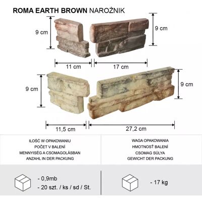 Stone Master Rohový kámen Roma earth brown bal=0,9mb Stone Master Rohový kámen Roma earth brown bal=0,9mb
