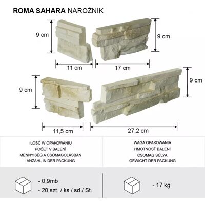 Stone Master Rohový kámen Roma sahara bal=0,9mb Stone Master Rohový kámen Roma sahara bal=0,9mb