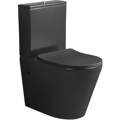 Domino WC kombi bez splachovacího kruhu LVP0838 Bono Black Domino WC kombi bez splachovacího kruhu LVP0838 Bono Black
