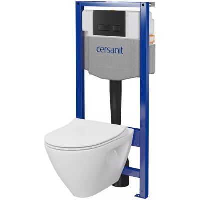 Cersanit Podomítkový WC set Mille B953 ovládací tlačítko černé mát Cersanit Podomítkový WC set Mille B953 ovládací tlačítko černé mát
