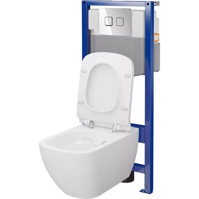 Cersanit Podomítkový WC set Set B999 50 Metropolitan ovládací tlačítko chrom Cersanit Podomítkový WC set Set B999 50 Metropolitan ovládací tlačítko chrom