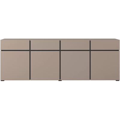 Baumax Komoda Cross 4D4S congo/černá Baumax Komoda Cross 4D4S congo/černá