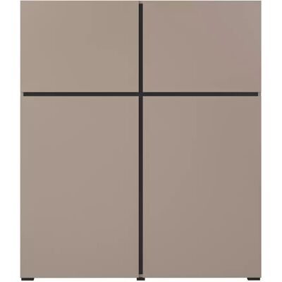 Baumax Komoda Cross vysoká 4D congo/černá Baumax Komoda Cross vysoká 4D congo/černá
