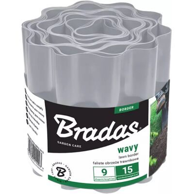 Bradas Skrytý obrubník vlnitý 9 m x 20 cm světle šedý OBFLGY0920 Bradas Skrytý obrubník vlnitý 9 m x 20 cm světle šedý OBFLGY0920