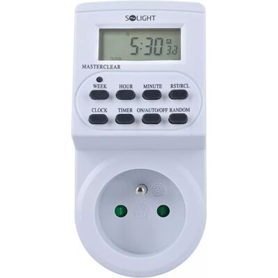 SOLIGHT Časový spínač digitální 16 režimů LCD SOLIGHT Časový spínač digitální 16 režimů LCD