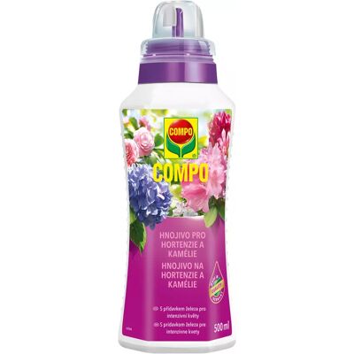 Compo tekuté hnojivo pro hortenzie a kyselomilných rostlin 500 ml Compo tekuté hnojivo pro hortenzie a kyselomilných rostlin 500 ml