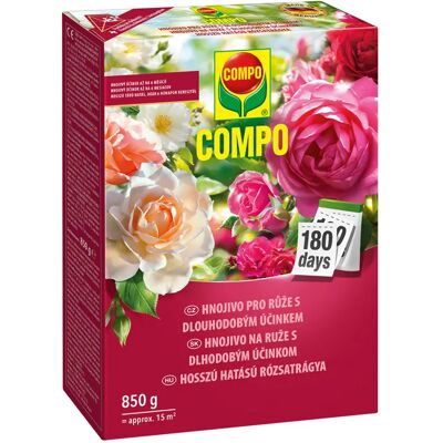 COMPO Hnojivo pro růže s dlouhodobým účinkem 850 g COMPO Hnojivo pro růže s dlouhodobým účinkem 850 g