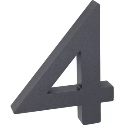 Richter Czech Hliníkové číslo 3D Antracit matný 4 RN.100LV Richter Czech Hliníkové číslo 3D Antracit matný 4 RN.100LV