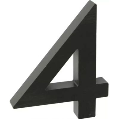 Richter Czech Hliníkové číslo 3D černá matná 4 RN.100LV Richter Czech Hliníkové číslo 3D černá matná 4 RN.100LV