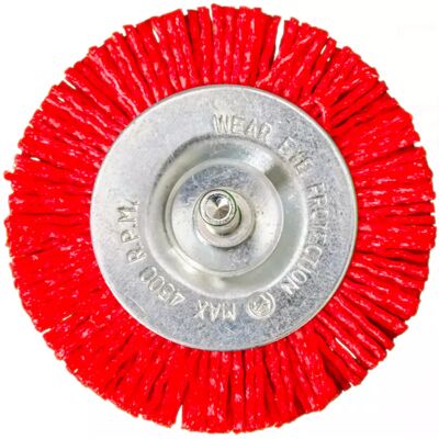 Drel Nylonový kartáč na kola 75 mm se stopkou 6 mm Drel Nylonový kartáč na kola 75 mm se stopkou 6 mm