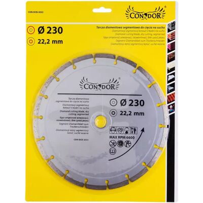 Diamantový kotouč, na sucho, segmentový, 230 mm, Condor Diamantový kotouč, na sucho, segmentový, 230 mm, Condor