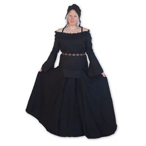 imago Středověká kolová sukně - černá, velikost M