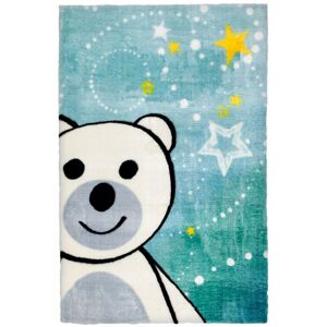 ELIS DESIGN Dětský koberec - Bílý medvěd s hvězdami rozměr: 90x130