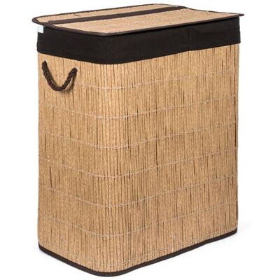 Koš Na Prádlo G21 105 L S Rozdělovačem, Ratanový Design S Hnědým Košem Koš Na Prádlo G21 105 L S Rozdělovačem, Ratanový Design S Hnědým Košem