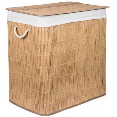 Koš Na Prádlo G21 150 L S Rozdělovači, Ratanový Design S Bílým Košem Koš Na Prádlo G21 150 L S Rozdělovači, Ratanový Design S Bílým Košem