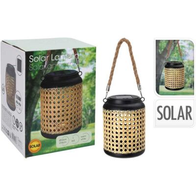 ProGarden LED solární lucerna - 12x16 cm, Přírodní a Černá - Venkovní světlo ProGarden LED solární lucerna - 12x16 cm, Přírodní a Černá - Venkovní světlo