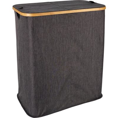 Bathroom Solutions Koš Na Prádlo S Bambusovým Okrajem 54 X 33 X 60 Cm Tmavě Šedá Ko-170495180 Bathroom Solutions Koš Na Prádlo S Bambusovým Okrajem 54 X 33 X 60 Cm Tmavě Šedá Ko-170495180