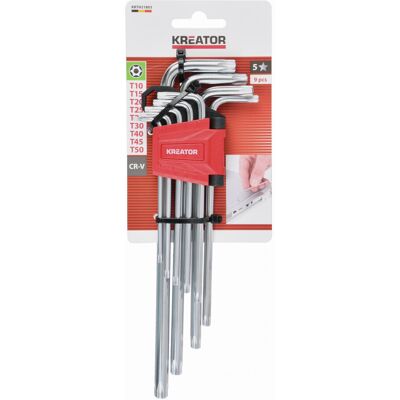 Kreator Krth21803 - Imbusové Klíče Hex Dlouhé 9ks Torx Kreator Krth21803 - Imbusové Klíče Hex Dlouhé 9ks Torx