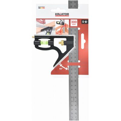 Kreator Krth70601 - Kombinovaný Úhelník 300 Mm Kreator Krth70601 - Kombinovaný Úhelník 300 Mm