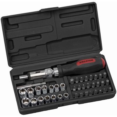 Kreator Krth30101 - Ráčnový Šroubovák 40 Ks Sada Kreator Krth30101 - Ráčnový Šroubovák 40 Ks Sada
