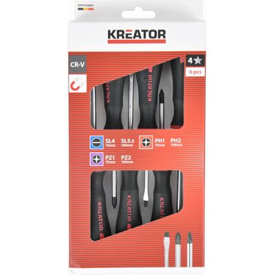 Kreator Krth20001 - Sada Šroubováků 6ks Sl/ph/pz Kreator Krth20001 - Sada Šroubováků 6ks Sl/ph/pz