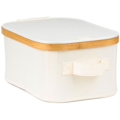 Úložný Box G21 24 X 30 X 15 Cm, Bambusový S Víkem, Béžový Úložný Box G21 24 X 30 X 15 Cm, Bambusový S Víkem, Béžový