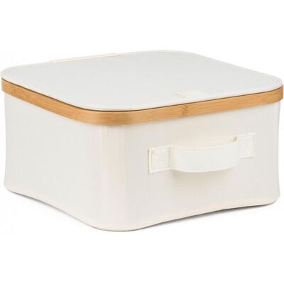 Úložný Box G21 30 X 30 X 15 Cm, Bambusový S Víkem, Béžový Úložný Box G21 30 X 30 X 15 Cm, Bambusový S Víkem, Béžový