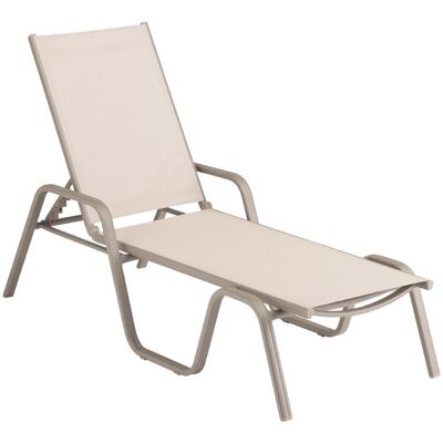 Kettler Basic Plus Hliníkové Lehátko - Taupe / Béžová Kettler Basic Plus Hliníkové Lehátko - Taupe / Béžová